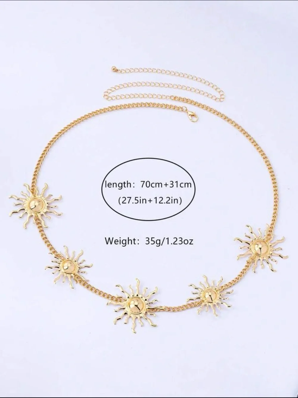 Soles Celestial Sun Chain Waist Belt